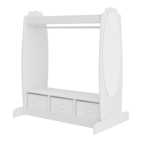 Kindergarderobe Moskenes 107x95x61 cm Weiß [en.casa]