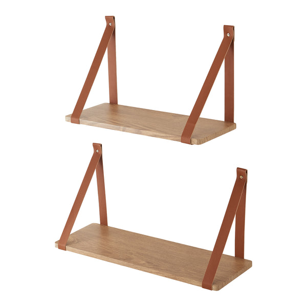 Wandregalset Utsira 48/60 x 20 x 30 cm 2-tlg. Eicheoptik/Braun [en.casa]