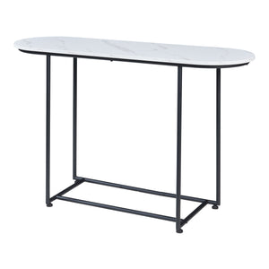 Konsolentisch Nordfron 120x40x75 cm Marmor, weiß [en.casa]