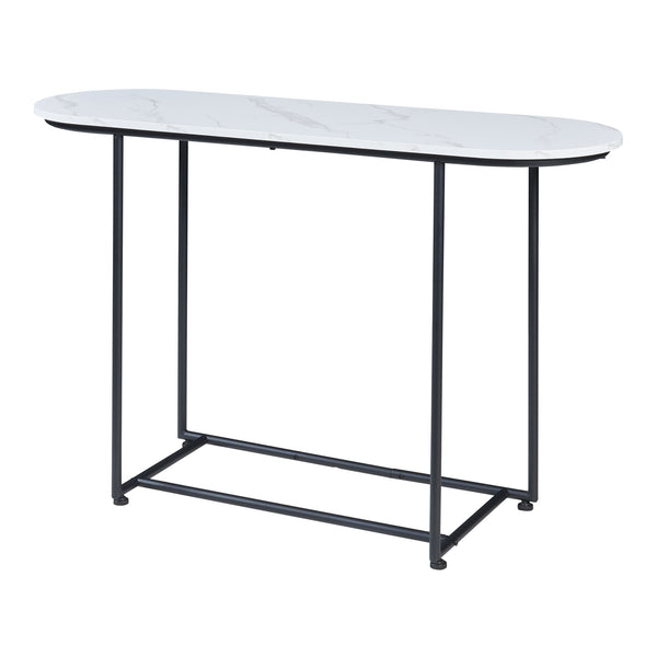 Konsolentisch Nordfron 120x40x75 cm Marmor, weiß [en.casa]