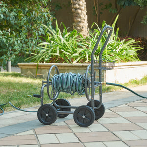 Schlauchwagen Gelibolu für 3/4 Zoll Schlauch max. 65 m Grau [pro.tec]