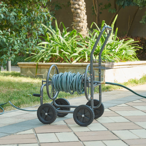 Schlauchwagen Gelibolu für 3/4 Zoll Schlauch max. 65 m Grau [pro.tec]