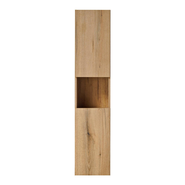 Hochschrank Skelbolu 140x30x25 cm Eichenoptik [en.casa]