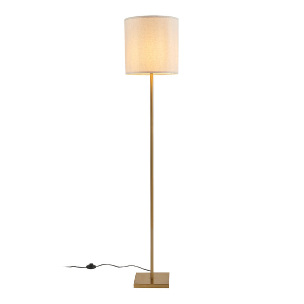 Stehleuchte Fildholm 157cm Messingfarben/Leinenoptik [lux.pro]