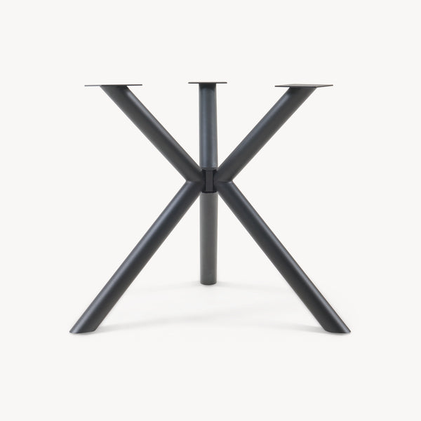 Tischgestell Viserinna Stahl 94,5x94,5x73 cm Schwarz [en.casa]
