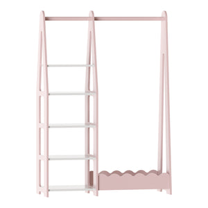 Kindergarderobe Vestnes 114x77x30 cm Cotton Candy/Weiß [en.casa]