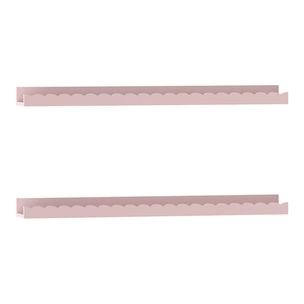 Kinder-Wandregal 2er Set Vestnes 60x10x5 cm Cotton Candy [en.casa]