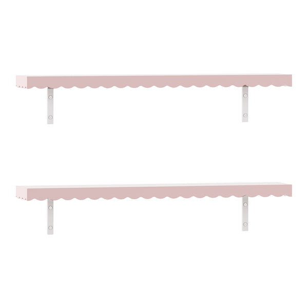 Kinder-Wandregal 2er Set Vestnes 80x17x4 cm Cotton Candy [en.casa]