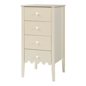 Kommode Luspoo mit 4 Schubladen 82x40x40 cm Cremeweiß [en.casa]