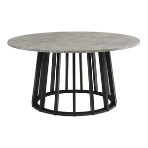 Couchtisch Buzzard Ø90x45 cm Schwarz/Betonoptik [en.casa]