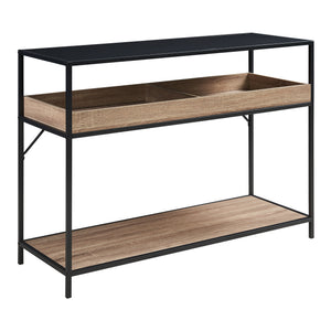Konsolentisch Belana 110x40x80 cm Schwarz/Eicheoptik [en.casa]