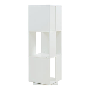 Drehbares Bücherregal Fjelmarirg 109x34x34 cm Weiß [en.casa]