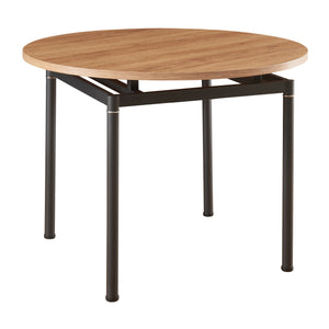 Essgruppe Hemnes 5-teilig rund Hellbraun [en.casa]