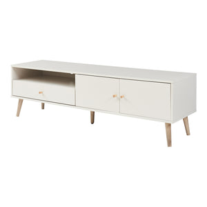 Fernsehschrank Hallevil 150x39x45 cm Hellgrau [en.casa]