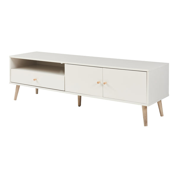 Fernsehschrank Hallevil 150x39x45 cm Hellgrau [en.casa]