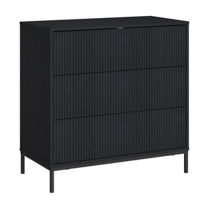 Kommode Nykapin 80x80x40 cm Schwarz [en.casa]