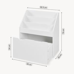 Kinderregal Sirlstalo 70x63x30 cm Weiß [en.casa]