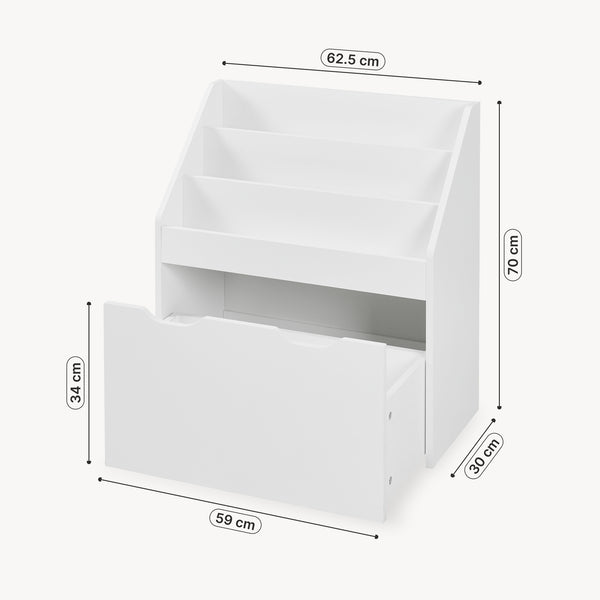 Kinderregal Sirlstalo 70x63x30 cm Weiß [en.casa]