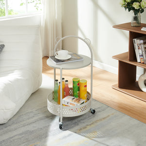 Servierwagen Jässaatka Stahl 76x40 cm Grau [en.casa]