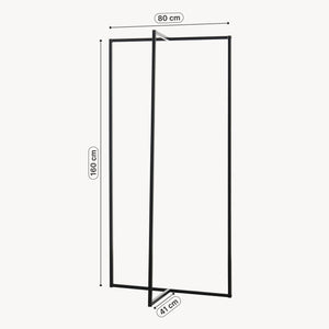 Garderobenständer Norjad 160x80x41 cm Metall Schwarz [en.casa]