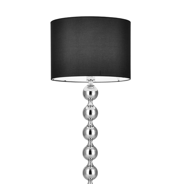 Stehleuchte Spheric Black Ø48x155 cm Schwarz/Chrom lux.pro