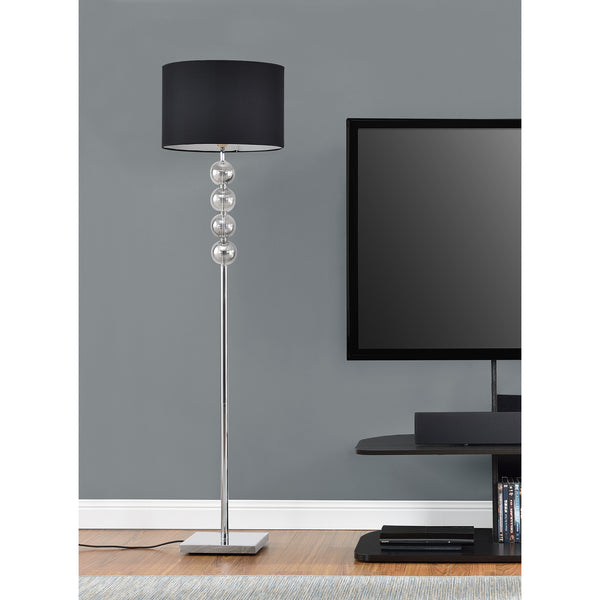 Stehleuchte Spheridern 1x E27 Ø 37,5 x 155 cm Chrom/Schwarz lux.pro