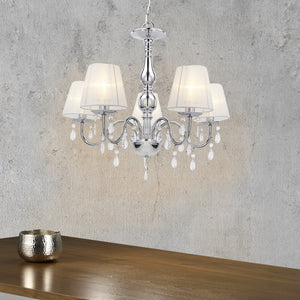 Kronleuchter Isabell 5-flammig Chrom lux.pro