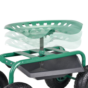 Fahrbarer Gartensitz bis 135kg Grün pro.tec
