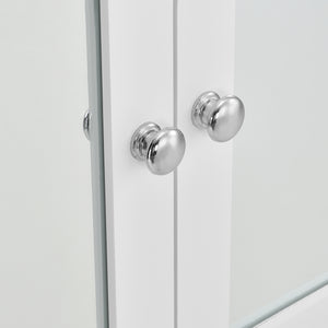 Badezimmerschrank Locust 58x56x13 cm Weiß [en.casa]