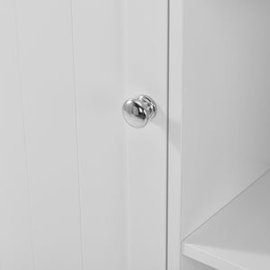 Badezimmerschrank Anderlecht 71x60x18 cm Regal mit Ablagen Weiß en.caa