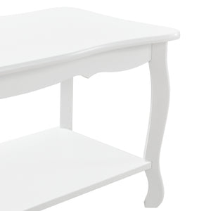 Couchtisch Pearl 88x40x42 cm Shabby Shic Stil Weiß en.casa