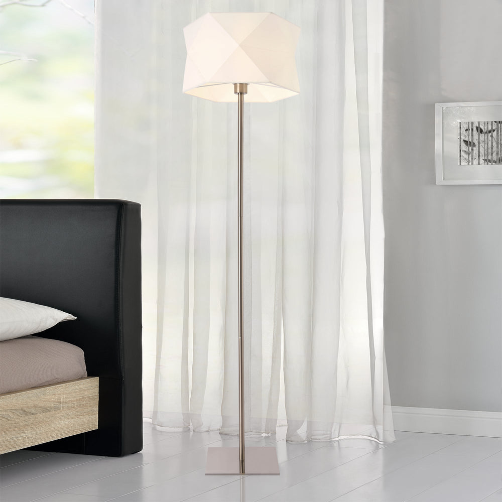 Stehleuchte Narwa 152 cm E27 60W Metall Chrom/Weiß lux.pro - premiumXL