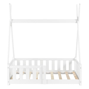 Kinderbett Helsingborg 70x140 cm Weiß [en.casa]