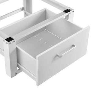 Waschmaschinen-Sockel mit Schublade Stahl Max. 150 kg en.casa