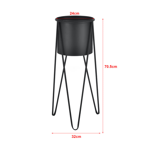 Pflanzenständer Hedera im 2er Set Metall Schwarz [en.casa]