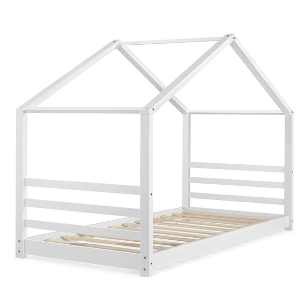 Hausbett Vardø 90x200cm Weiß mit Matratze [en.casa]