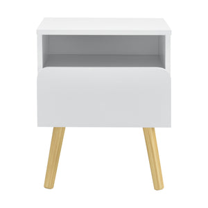 Nachttisch Dargaville 50x40x34 cm Weiß en.casa