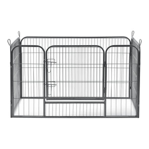 Welpenauslauf 125x85x70 cm Stahl Silber pro.tec