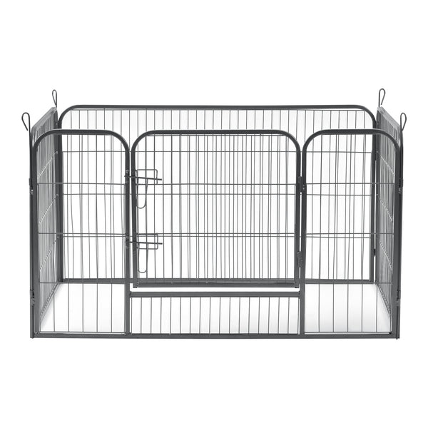 Welpenauslauf 125x85x70 cm Stahl Silber pro.tec