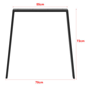 Tischgestell Kraftisried 2er Set 55/70x72cm Stahl Schwarz [en.casa]