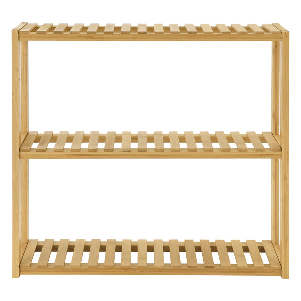 Bambusregal Örnsköldsvik 60x15x54cm Natur Holz [en.casa]