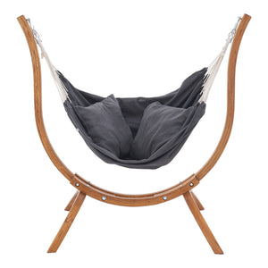 Hängesessel Grevena 155x106x143cm Dunkelgrau [en.casa]