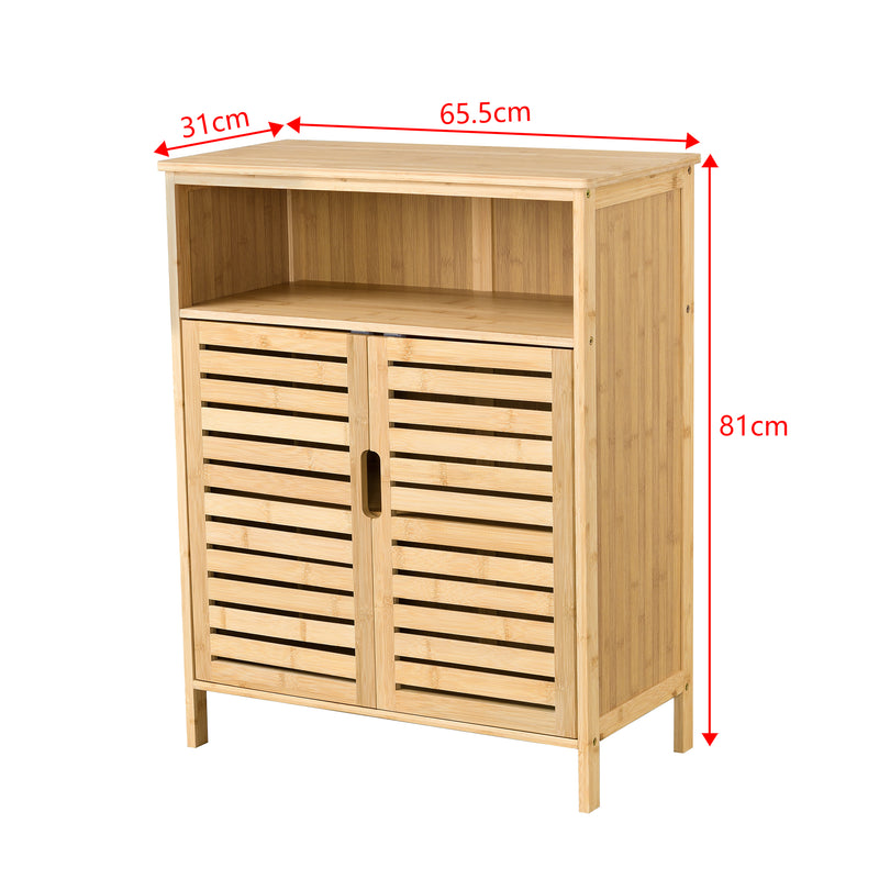 Maßskizze Bambus Badezimmerschrank Eslöv 81x65,5x31 cm [en.casa]