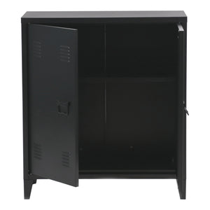 Metallschrank Oripää - 90x80x33cm - Schwarz