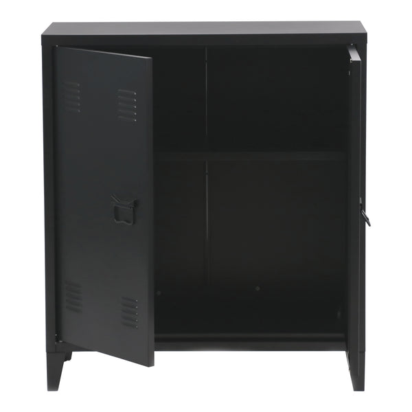 Metallschrank Oripää - 90x80x33cm - Schwarz
