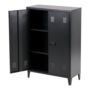 Metallschrank Oripää - 110x75x33cm - Schwarz