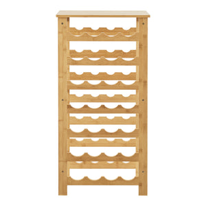 Weinregal Äänekoski 94x47x29 cm Bambus Natur [en.casa]