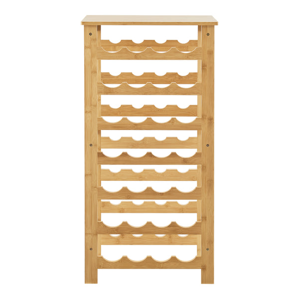 Weinregal Äänekoski 94x47x29 cm Bambus Natur [en.casa]