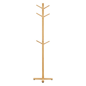 Garderobenständer Jämsä 176 x 38 x 38 cm 12 Haken Bambus Natur [en.casa]