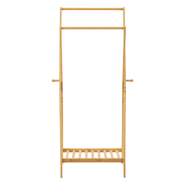 Garderobenständer Keitele 150 x 60 x 42 cm Bambus Natur [en.casa]